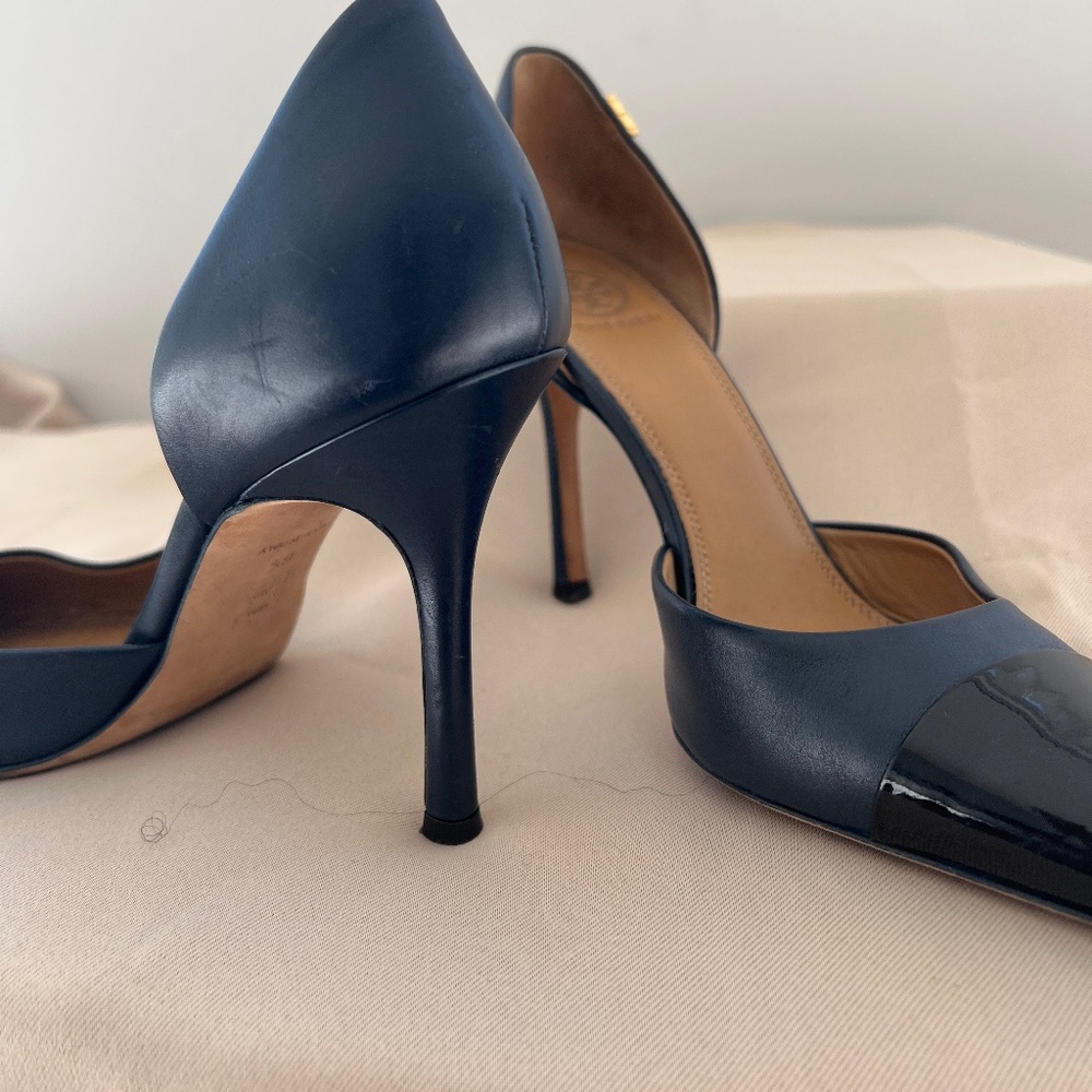 Tory Burch D’Orsay Blue and Black Pumps | size 6.5 - Picture 5 of 5